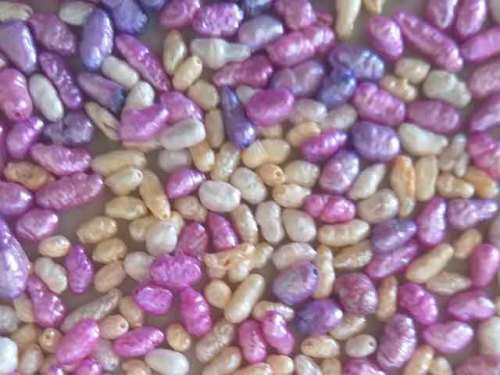 Freshwater Pearls, Uneven Rice ±4mm - ±8mm, Pink-White-Purple-Peach Mix, ±40pc
