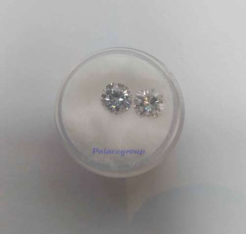 2 x Round Shaped Briliant Diamond Simulate, 7mm, 2.4ct, See Photo`s For More Info