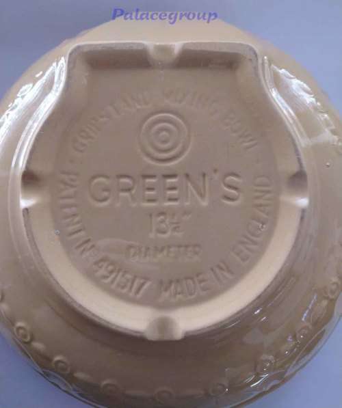 TG Green`s Gripstand Mixing Bowl 13¼" Biscuit Colour On The Outside - Cream Inside, See Photo`s
