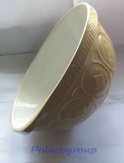 TG Green`s Gripstand Mixing Bowl 13¼" Biscuit Colour On The Outside - Cream Inside, See Photo`s