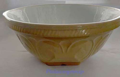 TG Green`s Gripstand Mixing Bowl 13¼" Biscuit Colour On The Outside - Cream Inside, See Photo`s