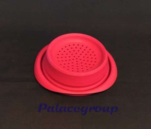Colapsible Silicone Colander, Red, Working Diameter 110mm - 150mm, 1pc, See Photo Below