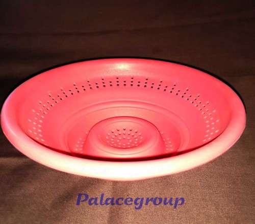 Colapsible Silicone Colander, With Metal Support, Red, Working Diameter 60mm - 180mm, 1pc, See Photo