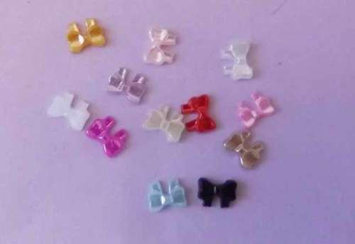 3D Nail Art, Bow, Mixed Colours, 5mm, 12pc