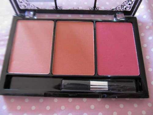 Makeup, Blusher, 3 Shades In Holder, 1pc