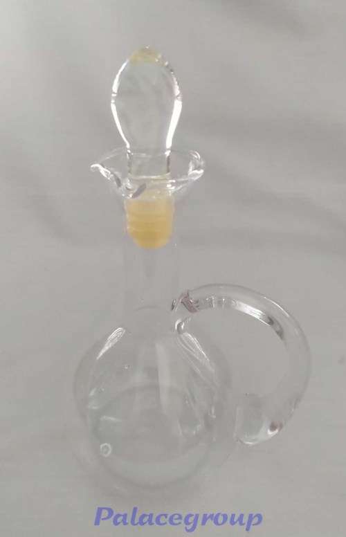 Glass Vinegar / Oil / Sauce Pourer Bottle, Solid Glass Stopper, 450ml, Not Been Used, See Photos