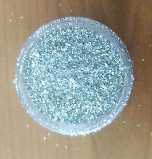 Nail Art, Glitter In Container, Silver, 1pc