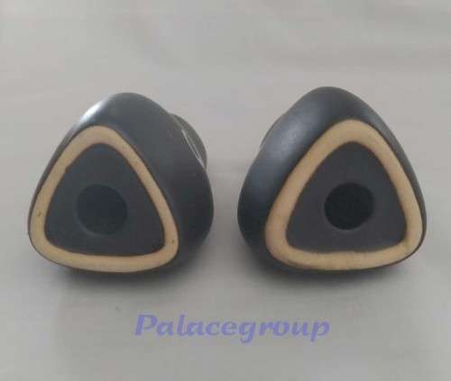 Salt And Pepper Shakers, Ceramic, Black, 110mm x 60mm, See Photo`s