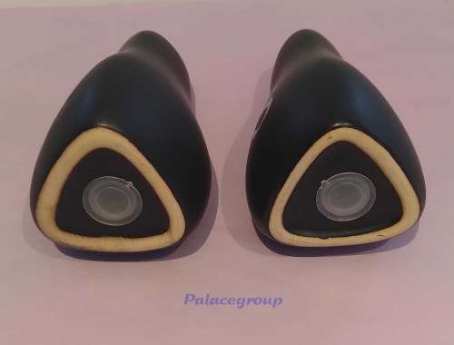 Salt And Pepper Shakers, Ceramic, Black, 110mm x 60mm, See Photo`s