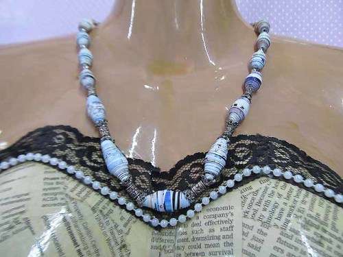 Cheri Necklace, Handmade Beads,, Mixed Colours, Lobster Clasp, 54cm