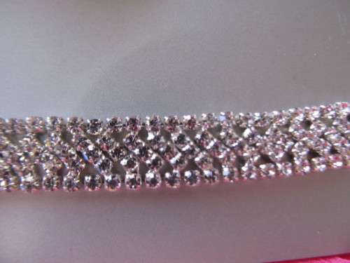 Evelia Bracelet, Clear Rhinestones, Silver, 19cm, 1pc