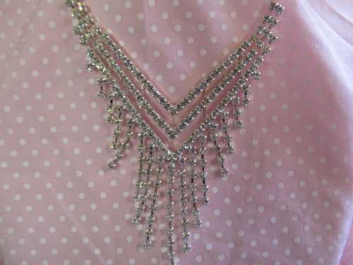 Evelia Necklace, Clear Rhinestones, Adjustable, 30cm To 44cm, 1pc