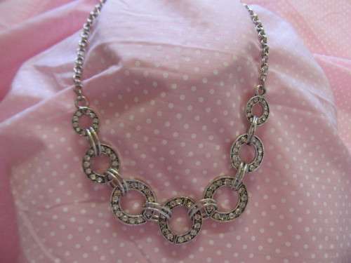 Mistique Necklace,  Clear Rhinestone, Nickel, 42cm + 6cm Extender
