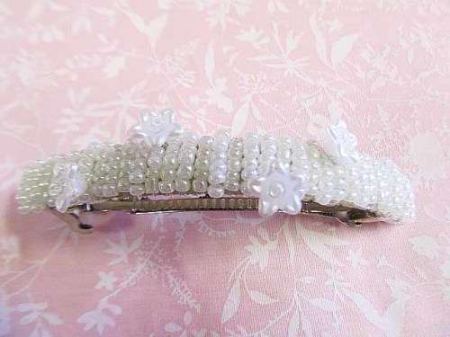 Mistique Other, Hair Clip, White, 90mm, 1pc