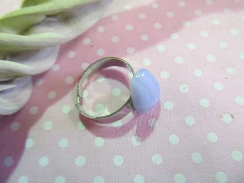 Simone Ring, Adjustable, Blue Lace Agate, Nickel, Top Size 17mm x 10mm, 1pc