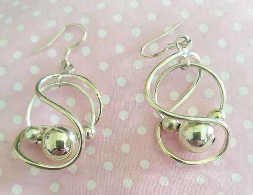 Burtell Earrings, Dangle Earrings, Silver, Stamped 925 (Alloy?), 45mm, 2pc