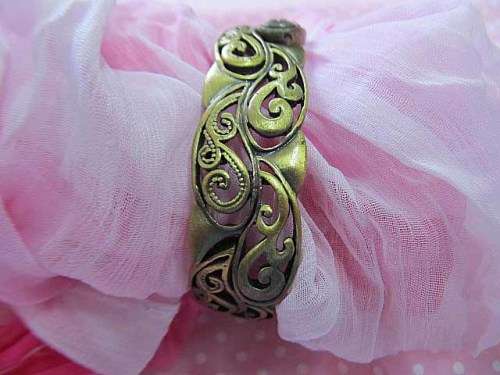Pliana Bangle, Bronze Bangle On Elastic, 17mm Wide, 60mm Diameter, 1pc