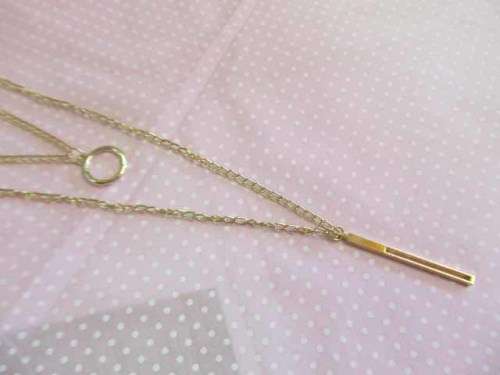 Pliana Necklace, Double Chain With Pendants, Rose Gold Plated, 55cm, 1pc