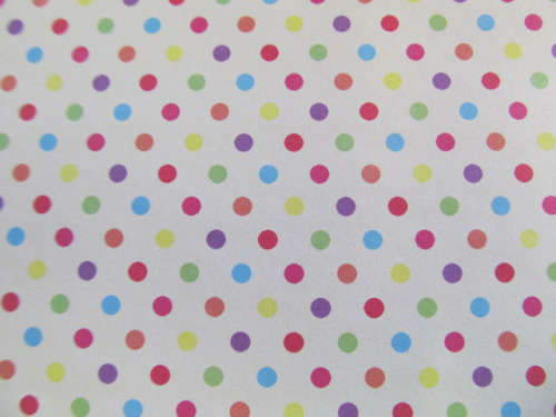 Scapbook Printed Paper, Printed 20cm x 20cm, Polka Dot Design, Multi Coloured, 1pc