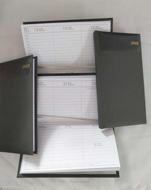 Slim 2022 Personal Diary Notebook, Diamond Black, See Photos For Detail