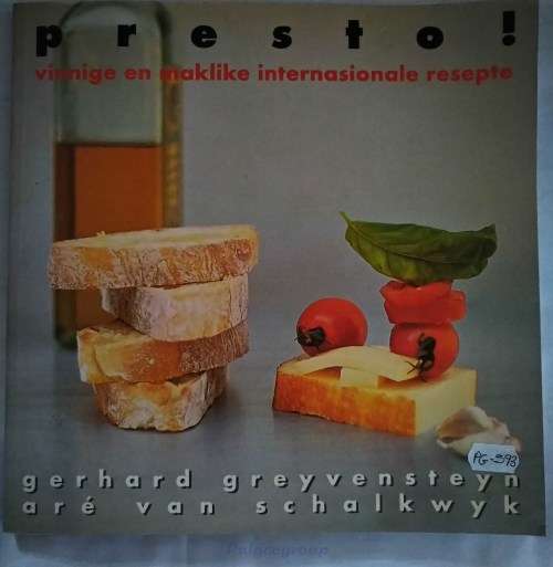 Presto ! Vinnige En Maklike Internasionale Resepte, 2002, 128bl, 77 Resepte, +A4, Sagte Band