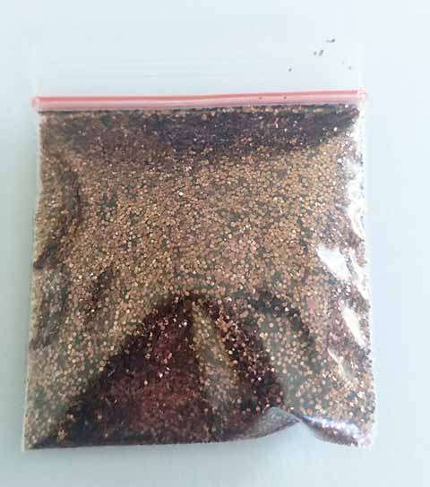 Nail Art, Glitter, Brown, 40 x 40mm Bag, 1pc