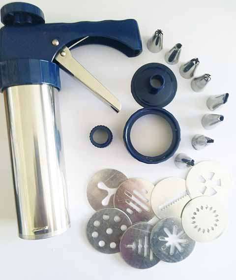 Biscuit Maker Prochef Kitchen Collection, 8 Icing Nozzles, 8 Cookie Press Shapes, 1 Set