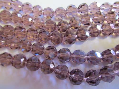 Glass Crystal Beads, Chinese Crystal Round, Purple, 9mm, ±20pc