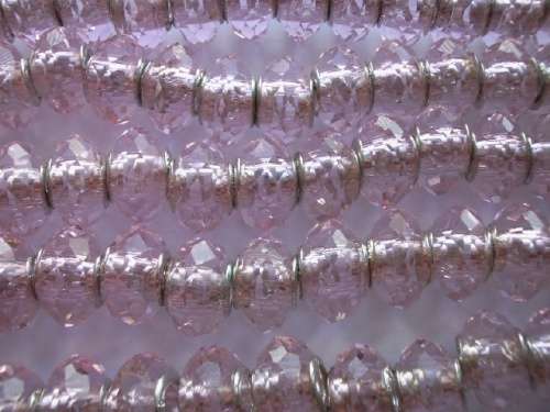 Other beads, Glass, Crystal Pandora Beads, 925 Silver Core, Pink, 4pc