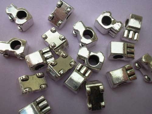 Other beads, Pandora Spacer, Shirt, Metal Nickel Colour, 11mm, 2pc