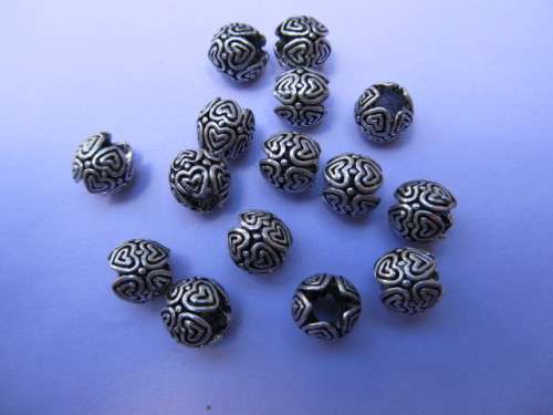 Other beads, Pandora Spacer, Bead, Metal Nickel Colour, 9mm, 2pc