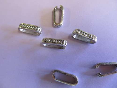 Pendant Bails, Metal, Nickel, 17mm x 4mm, 2pc