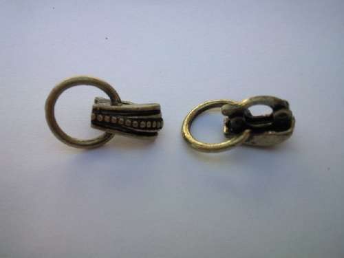 Pendant Bails, Bronze With Ring, 18mm, 2pc
