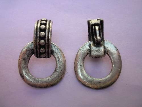 Pendant Bails, Nickel Antiqued, 36mm, 1pc