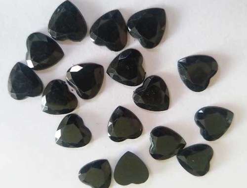 Embellishments, Plastic, Heart, Black ,17mm, 4pc