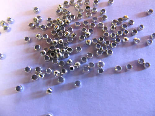 Findings, Crimp Bead, Silver Colour, Small, ±200pc