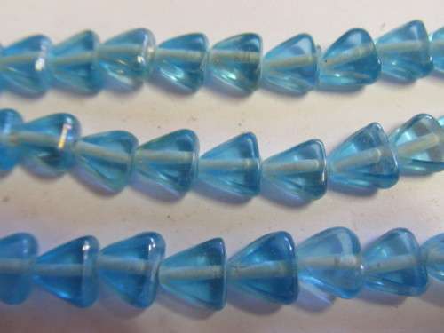 Glass Beads, Indian Beads, Triangle, Turquoise, 11mm, 20pc