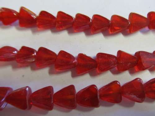 Glass Beads, Indian Beads, Triangle, Teal, 11mm, 20pc
