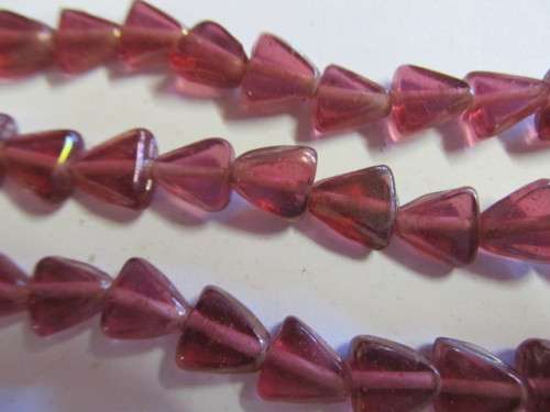 Glass Beads, Indian Beads, Triangle, Grape, 11mm, 20pc