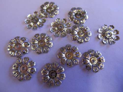 Flower, Nickel, 20mm, 10pc