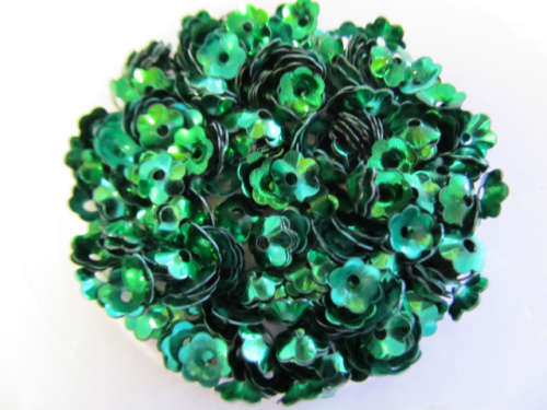 Findings, Beadcaps, Acrylic, Green, 4mm, ±500pc
