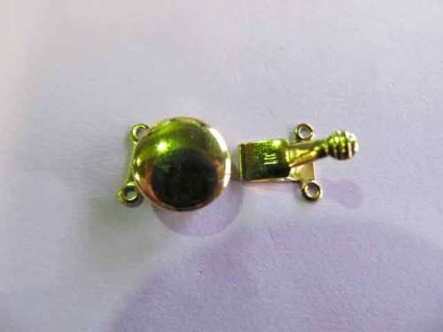 Clasp Gold, Box Clasp, Metal, 2 String, 18mm, 2 Sets