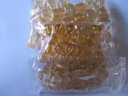Glass Beads, Round Mixed, Orange, 6mm, 8mm 12mm, 3 x 25pc