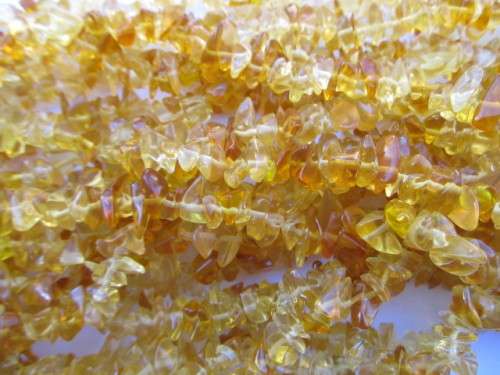 Chips, Resin Chips, Yellow, Small, ±80cm String