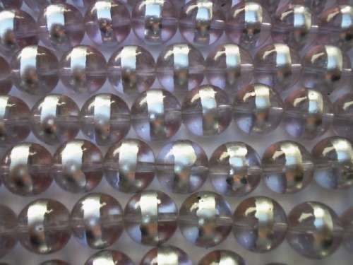 Glass Beads, Fancy, Round, Orange With Silver, 14mm, ±30pc