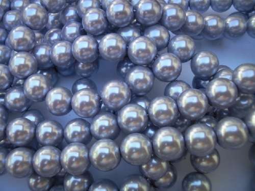 Glass Pearls, Shiny Purple, 12mm, ±70pc