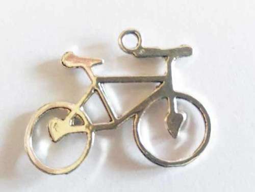 Charms, Metal, Nickel, Bicycle, 30mm x 25mm, 1pc