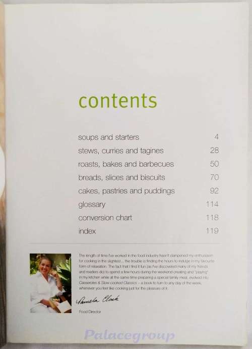 Woman`s Weekly, Casseroles and Slow Cooked Classics, Colour Photo`s, 59 Rec, 119 Pg, Paperback, A4