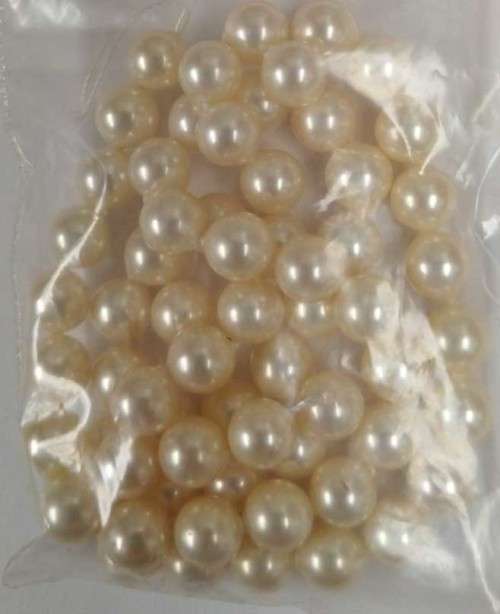 Shell Pearls, Round, Beige, 6mm, ±60pc