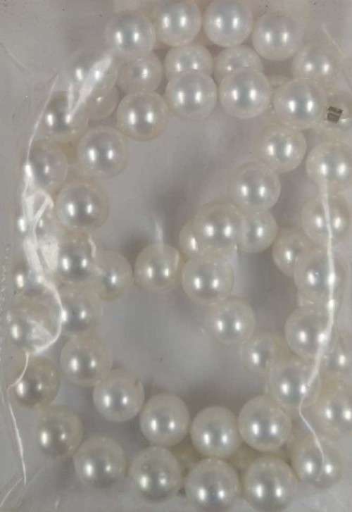 Shell Pearls, Round, White, 6mm, ±58pc